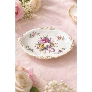Hammersley Howard Sprays Trinket Dish Bone China Floral Cottage Vanity England